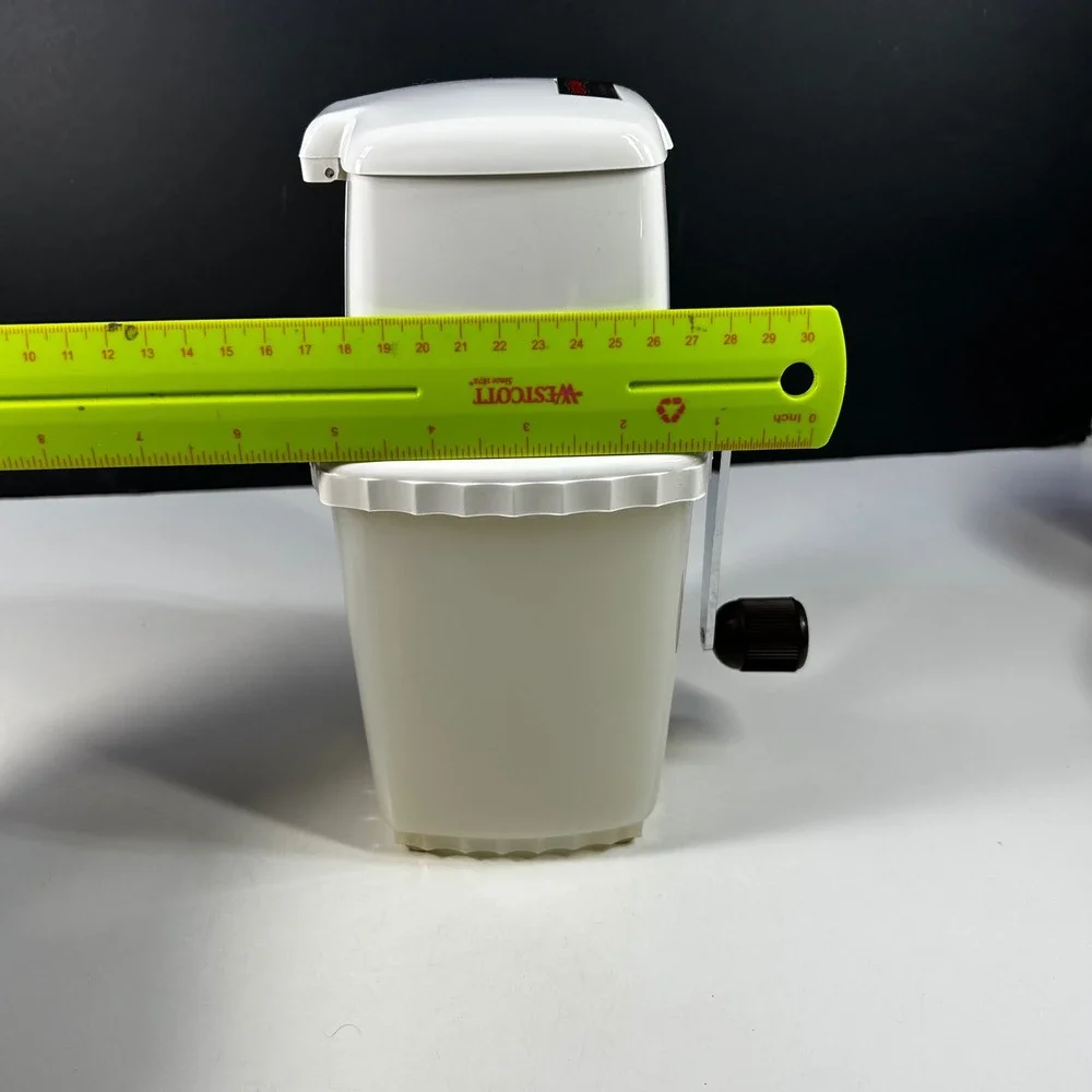 Swing-A-Way‎ Manual Ice Crusher White Vintage Hand Crank Coarse Fine Settings
